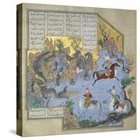 Faridun in the Guise of a Dragon Tests His Sons-Aqa Mirak-Stretched Canvas