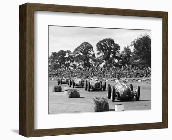 Farina leads the field in his Alfa Romeo 159 during Daily Express Trophy, Silverstone-null-Framed Photographic Print