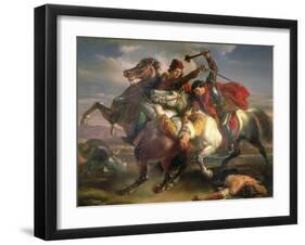 Farinata Degli Uberti, a 13th Century Florentine Ghibelline Leader, at the Battle of Serchio-Giuseppe Sabatelli-Framed Giclee Print