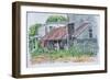 Farm and Barn, 2004, (Watercolor)-Anthony Butera-Framed Giclee Print