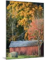 Farm and Barn, Missouri River Valley, Matson, Missouri, USA-Walter Bibikow-Mounted Premium Photographic Print