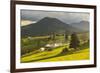 Farm and Haystacks in the Rural Transylvania Landscape at Sunset, Piatra Fantanele, Transylvania-Matthew Williams-Ellis-Framed Photographic Print