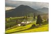 Farm and Haystacks in the Rural Transylvania Landscape at Sunset, Piatra Fantanele, Transylvania-Matthew Williams-Ellis-Mounted Photographic Print