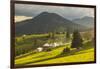 Farm and Haystacks in the Rural Transylvania Landscape at Sunset, Piatra Fantanele, Transylvania-Matthew Williams-Ellis-Framed Photographic Print