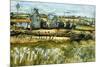 Farm And Sea-Joan Thewsey-Mounted Giclee Print