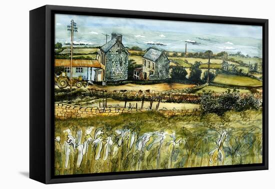 Farm And Sea-Joan Thewsey-Framed Stretched Canvas