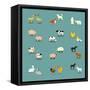 Farm Animals and Pets-K N-Framed Stretched Canvas