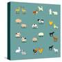 Farm Animals and Pets-K N-Stretched Canvas