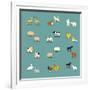 Farm Animals and Pets-K N-Framed Art Print