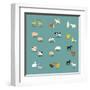 Farm Animals and Pets-K N-Framed Art Print