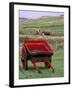 Farm Animals and Wheelbarrow, Kilmuir, Isle of Skye, Scotland-Gavriel Jecan-Framed Premium Photographic Print