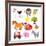 Farm Animals Illustration-Svetlana Peskin-Framed Art Print