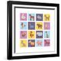 Farm Animals Set-Macrovector-Framed Art Print