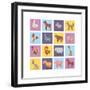 Farm Animals Set-Macrovector-Framed Art Print