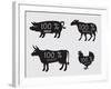 Farm Animals-Alexkava-Framed Art Print