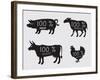 Farm Animals-Alexkava-Framed Art Print