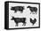Farm Animals-Alexkava-Framed Stretched Canvas