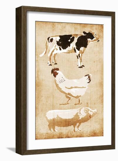 Farm Animals-OnRei-Framed Art Print