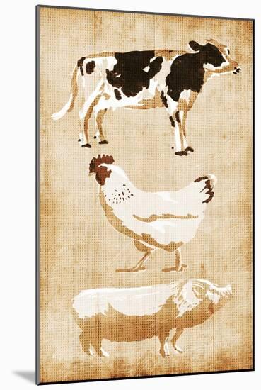 Farm Animals-OnRei-Mounted Art Print