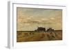 Farm at Kerity, Brittany-Charles-François Daubigny-Framed Premium Giclee Print