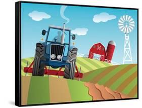 Farm Background-Nikola Knezevic-Framed Stretched Canvas