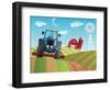 Farm Background-Nikola Knezevic-Framed Art Print