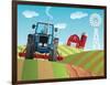 Farm Background-Nikola Knezevic-Framed Art Print