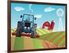 Farm Background-Nikola Knezevic-Framed Art Print