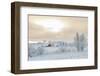 Farm Barn in a Cold Winter Landscape with Snow and Frost-TTphoto-Framed Photographic Print