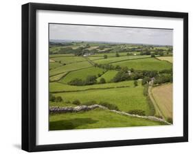 Farm Beside Carreg Cennon Castle, Brecon Beacons National Park, Wales, United Kingdom, Europe-Julian Pottage-Framed Photographic Print