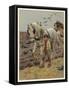 Farm Boy Leads a Plough Horse-Agnes M. Clausen-Framed Stretched Canvas