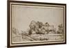 Farm Buildings Beside a Road-Rembrandt van Rijn-Framed Giclee Print