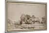 Farm Buildings Beside a Road-Rembrandt van Rijn-Mounted Giclee Print