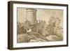 Farm Buildings by the Tiber-Claude Lorraine-Framed Giclee Print