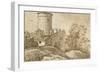 Farm Buildings by the Tiber-Claude Lorraine-Framed Giclee Print