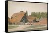 Farm Buildings, Dorchester, Oxfordshire-George Price Boyce-Framed Stretched Canvas