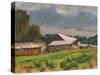 Farm Buildings-Stephen Calcasola-Stretched Canvas