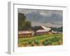 Farm Buildings-Stephen Calcasola-Framed Art Print