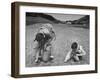 Farm Children Gleaning Field After Wheat Harvest-William Vandivert-Framed Photographic Print