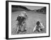 Farm Children Gleaning Field After Wheat Harvest-William Vandivert-Framed Photographic Print