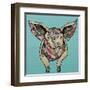 Farm Collage on Teal I-Gina Ritter-Framed Art Print