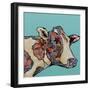 Farm Collage on Teal II-Gina Ritter-Framed Premium Giclee Print