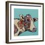 Farm Collage on Teal II-Gina Ritter-Framed Premium Giclee Print