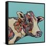 Farm Collage on Teal II-Gina Ritter-Framed Stretched Canvas