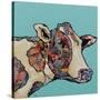 Farm Collage on Teal II-Gina Ritter-Stretched Canvas