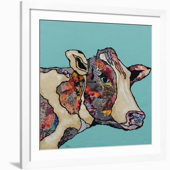 Farm Collage on Teal II-Gina Ritter-Framed Art Print