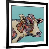Farm Collage on Teal II-Gina Ritter-Framed Art Print
