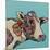 Farm Collage on Teal II-Gina Ritter-Mounted Art Print