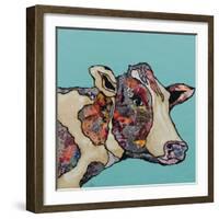 Farm Collage on Teal II-Gina Ritter-Framed Art Print