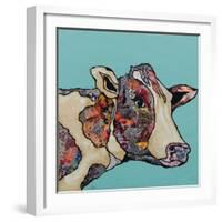 Farm Collage on Teal II-Gina Ritter-Framed Art Print